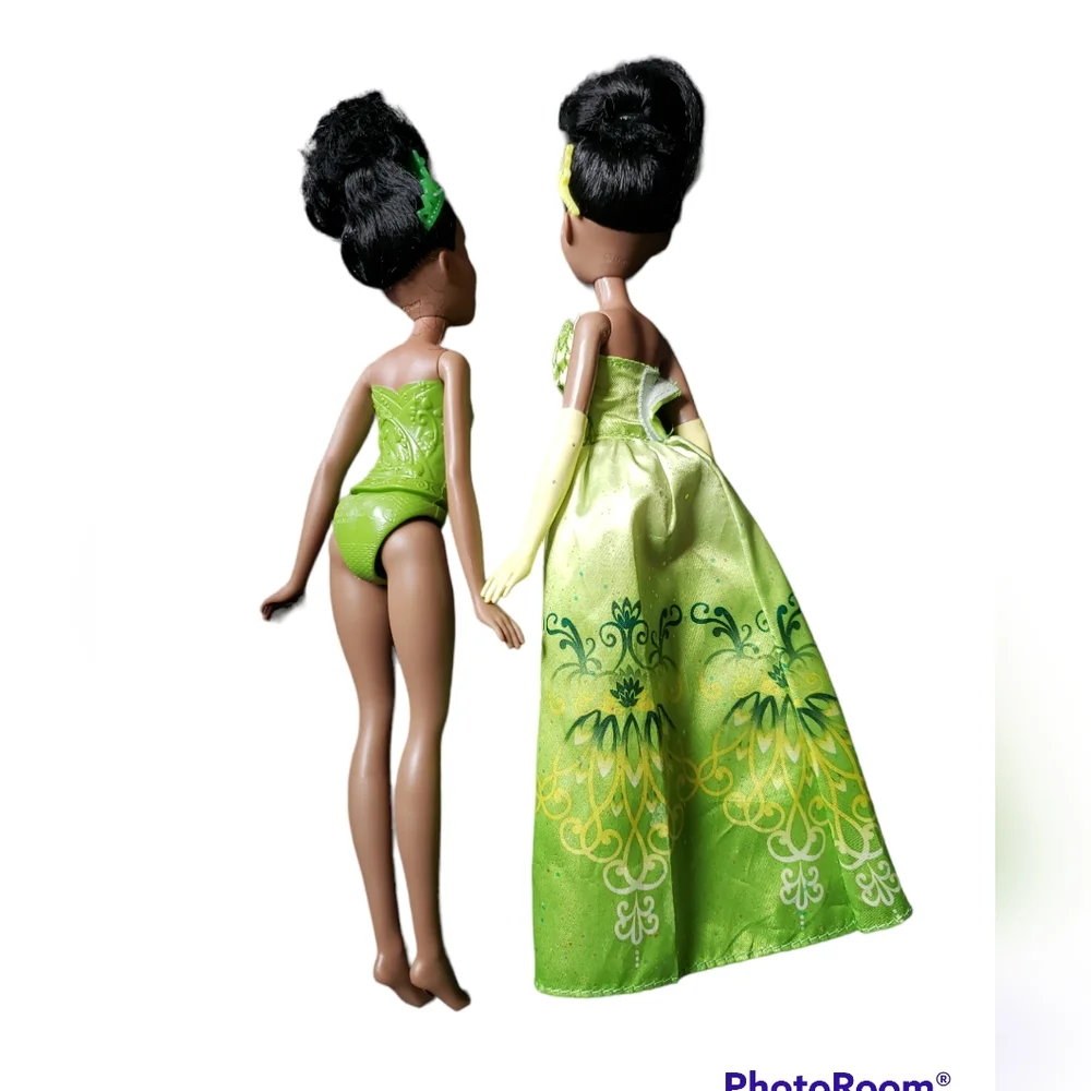 Two Disney Princess Shimmering Dreams Collection Princess Tiana Dolls